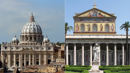 Basílicas de São Pedro e São Paulo em Roma
